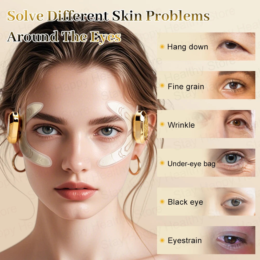 EMS Pulse Microcurrent Eye Care Device Eye Massager To Relieve Fatigue Massage Reduce Dark Circles Eye Swelling Anti-Wrinkle