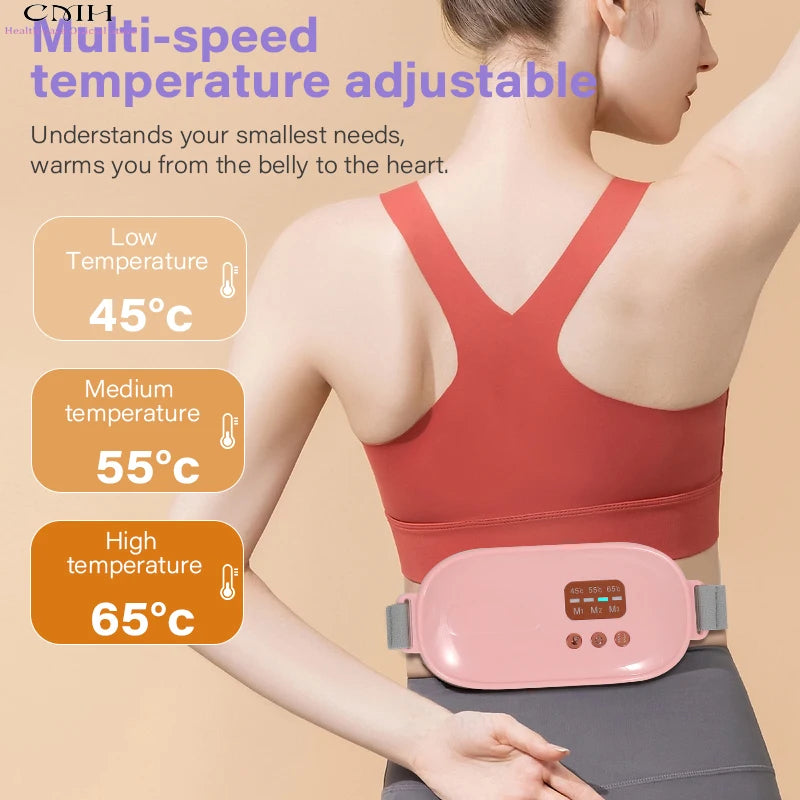Heating Pad Massageador Corporal Menstrual Cramps Relief Warm Uterus Belt Fitness 3S Fast Heat Massage CMH  Temp Silent Portable