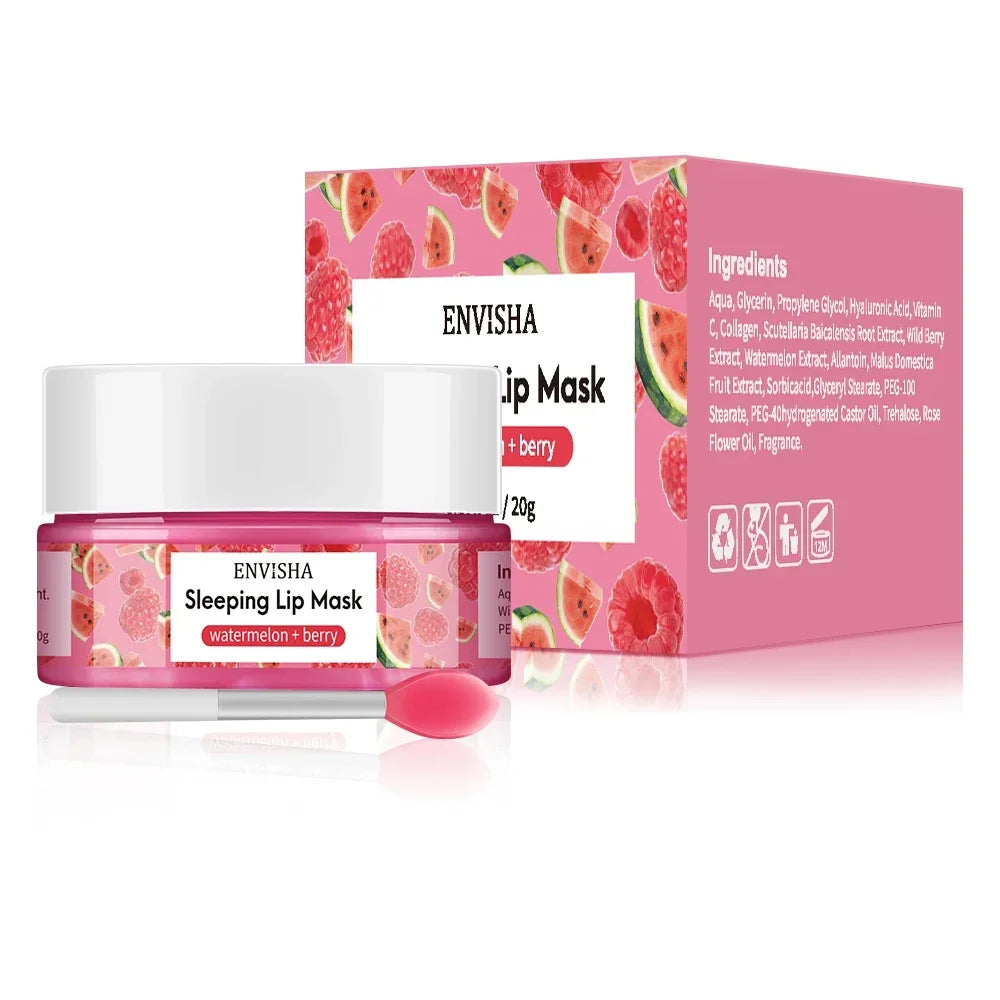 Lip Mask Sleeping Maintenance Moisturizing Fade Lines Nourishing Balm Skin Care Beauty Health Exfoliating Anti Drying Watermelon