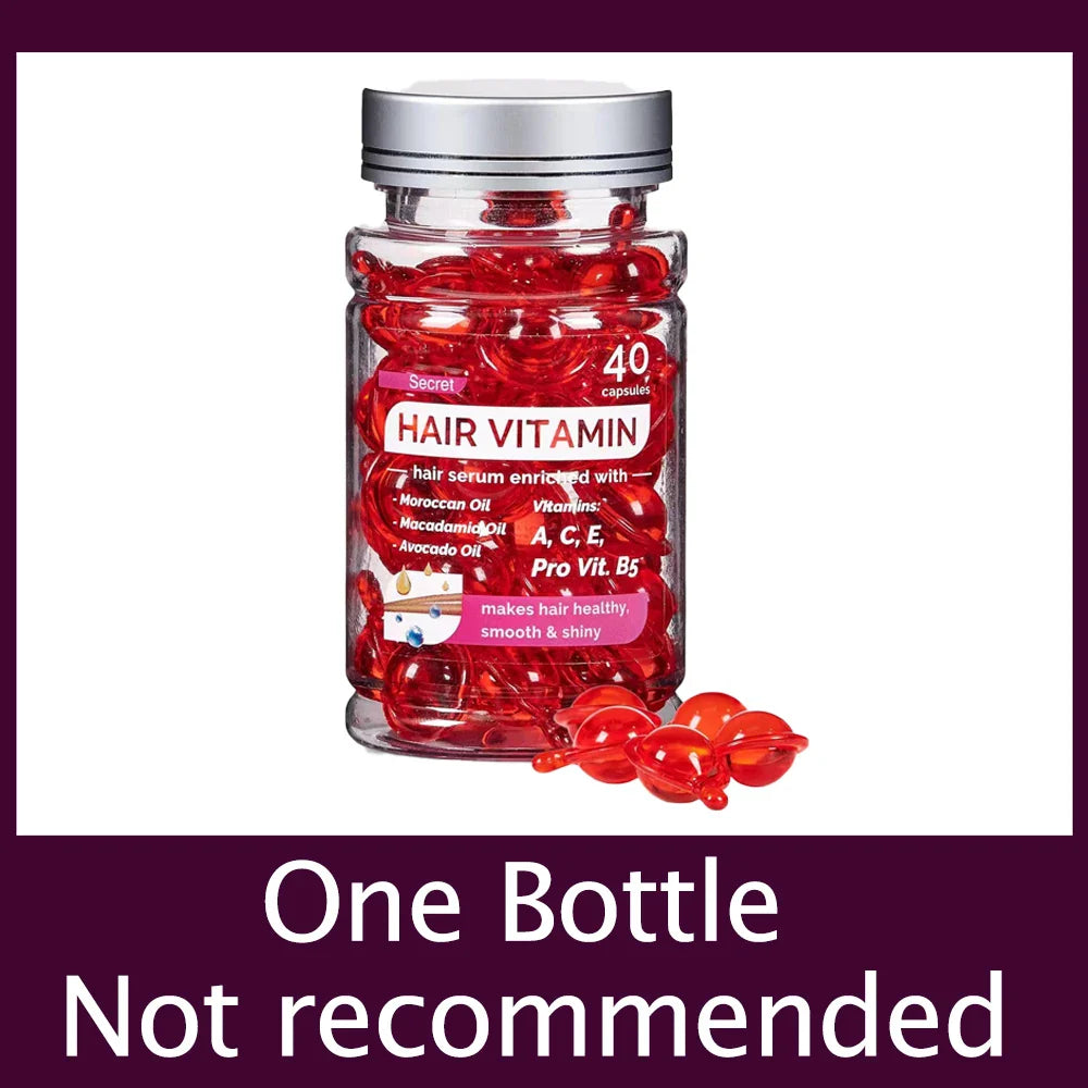 Rose Essential Oil Capsules Supple Dry Hair Keratin Plant Complex Oil Dry Damaged Hair Repair Female Hair Care Products