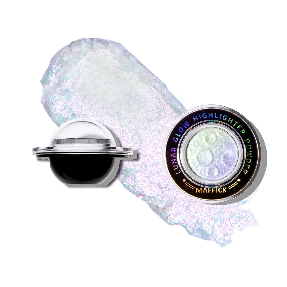 Planet highlighter powder brightens the whole body, with a burst of nasal shadows and a three-dimensional highlight on the face