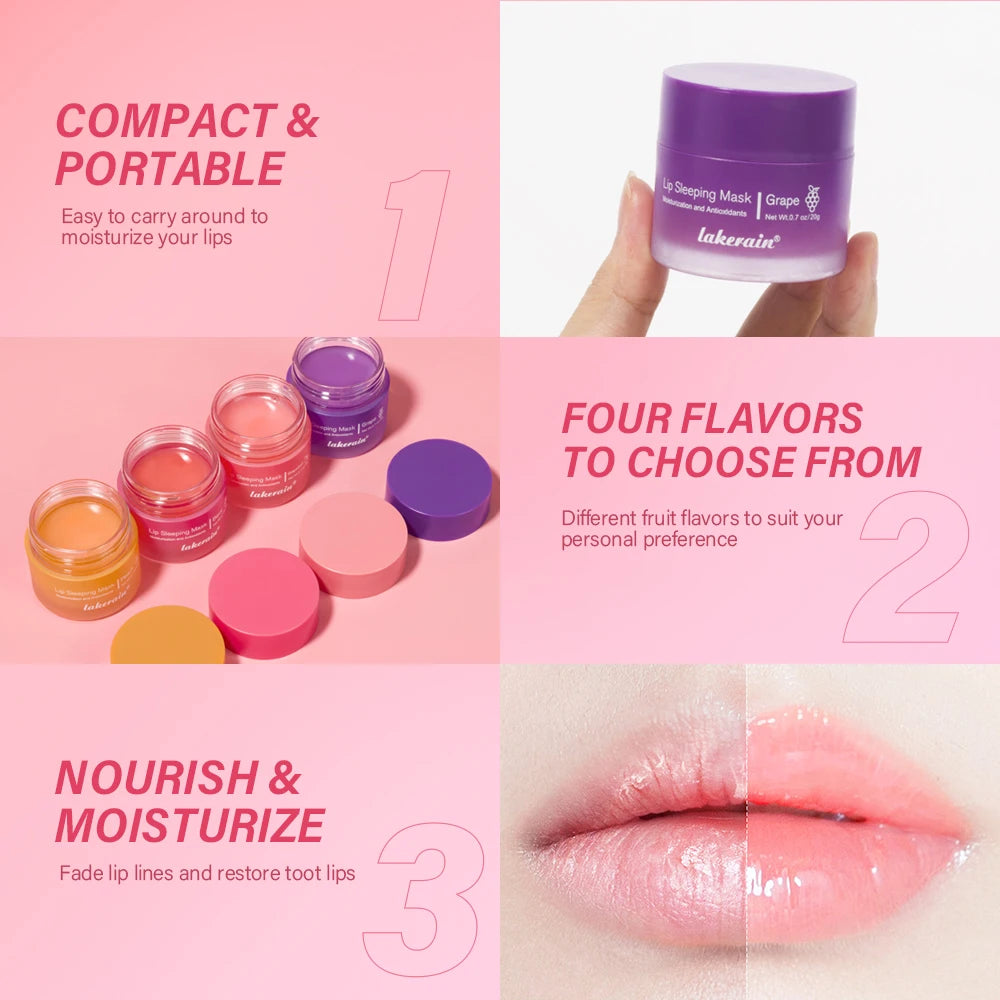 Lip Sleeping Mask Nourishing Overnight Lip Treatment Vitamin C Moisturizer Butter Hydrating Dry Flaky Lips Skin Care