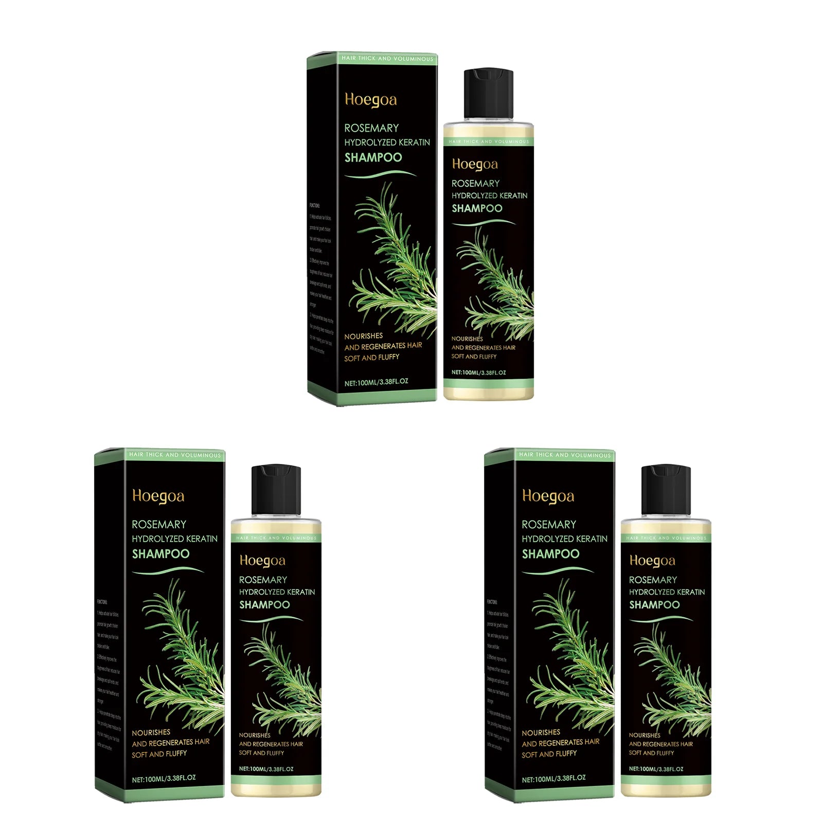 Rosemary Shampoo Soothing Scalp Anti Dandruff Refreshing Fluffy Repair Split Ends Plant Oil Control Nourishment Hair Shampoo