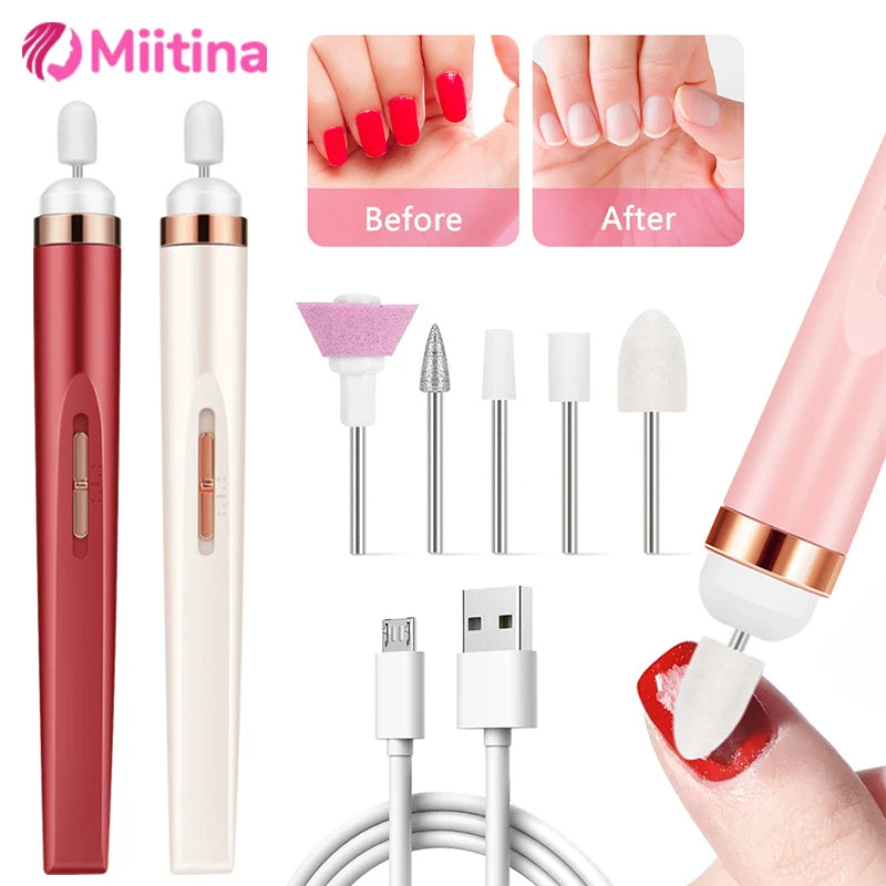 5 in 1 Electric Nail Drill Sander Nail Manicure Machine Art Pen Tools Remover Exfoliating Polishing Nail Machine For Gel Remover