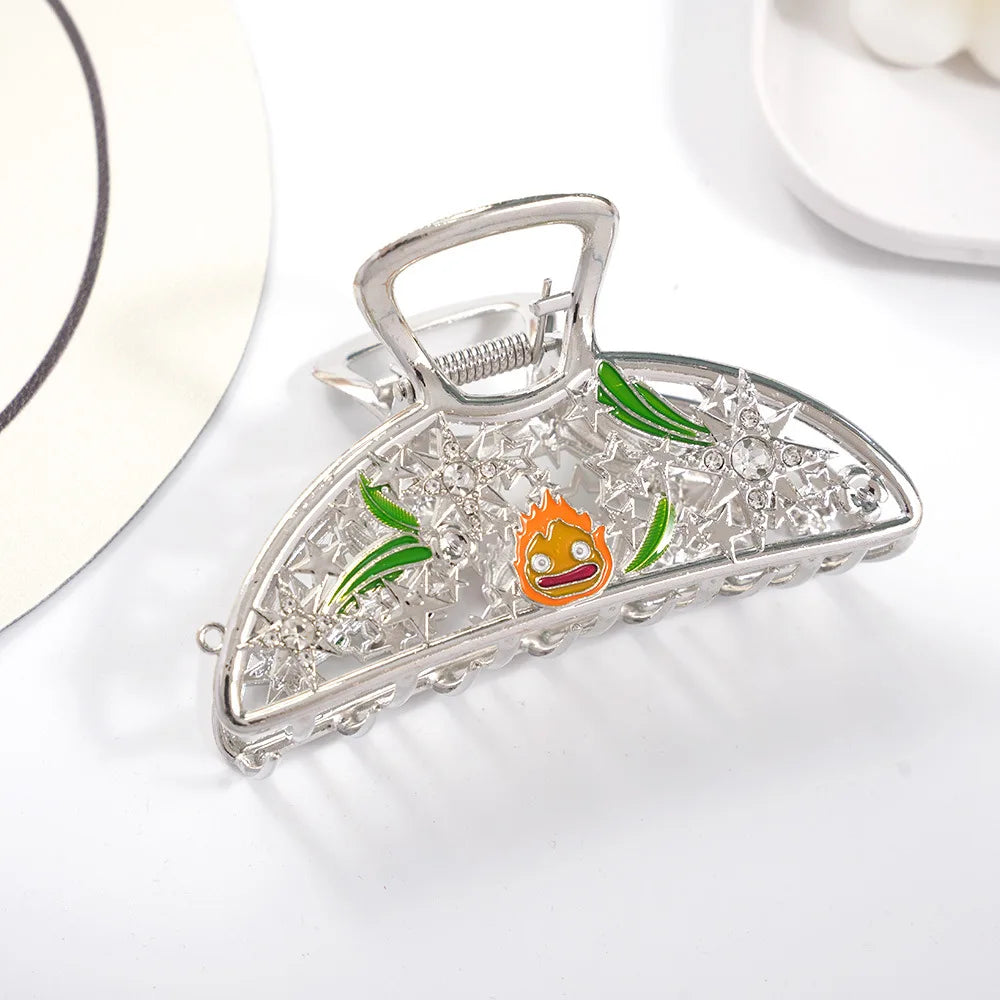 Vintage Anime Hair Claw Japanese Comic Cartoon Style Alloy Hair Clips Hair Accessories for Women Girls Unique Shark Clips