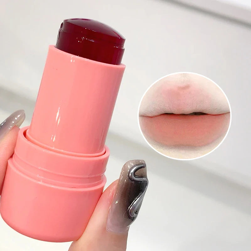 Lip and cheek blush stick color change brightening natural saturation student girl