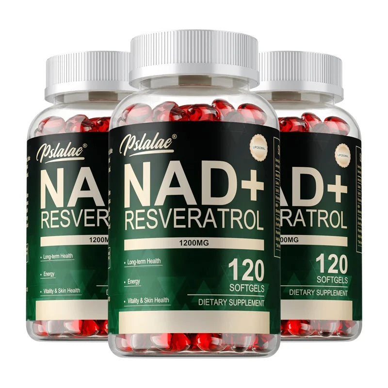 NAD+ Resveratrol - Supports Cell Health, Brightens Skin, Improves Energy and Vitality, Antioxidant