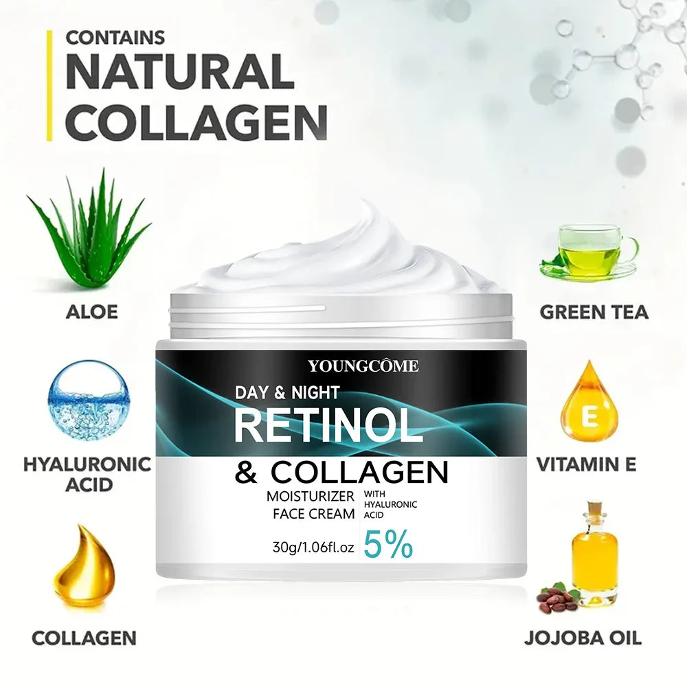 YOUNGCOME Retinol Collagen Moisturizing Cream Promotes Skin Elasticity and Luster Nourishing Brightening Improve Skin Texture
