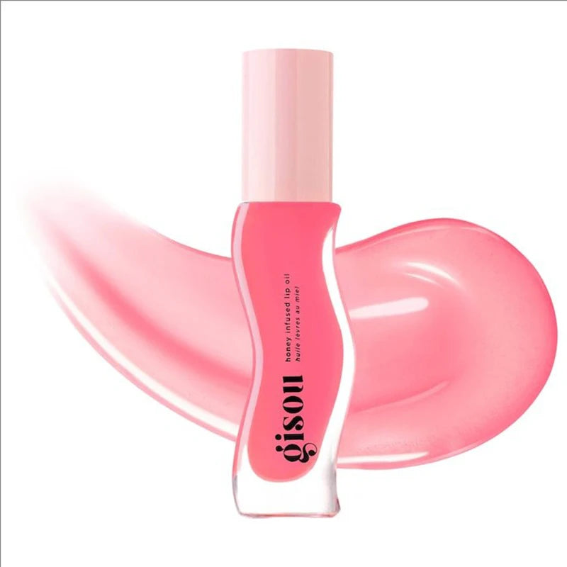 Gisou New Colors Full Range Of Long-lasting Moisturizing Raspberry Swirl Lip Oils Lip Gloss Care Lip Plumping Exfoliating Gloss