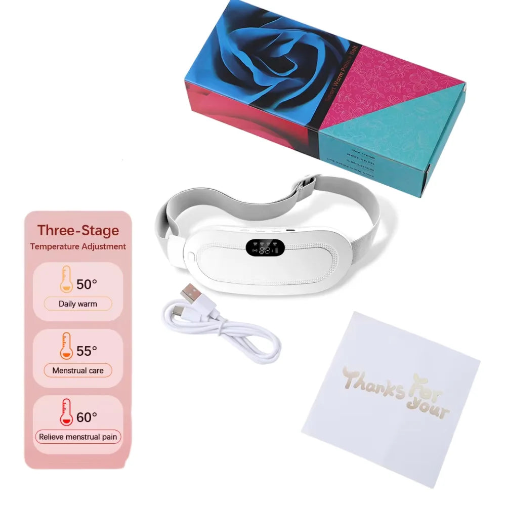 Heating Pad for Menstrual Cramps Vibration Electric Massager Abdominal Period Warm Palace Belt Uterine Warming for Women