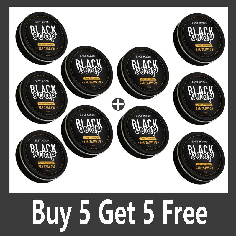 Polygonum Multiflorum Black Hair Soap Darkening Shampoo Bar Repair Gray White Color Dye Face Hair Body Shampoo For Man Women