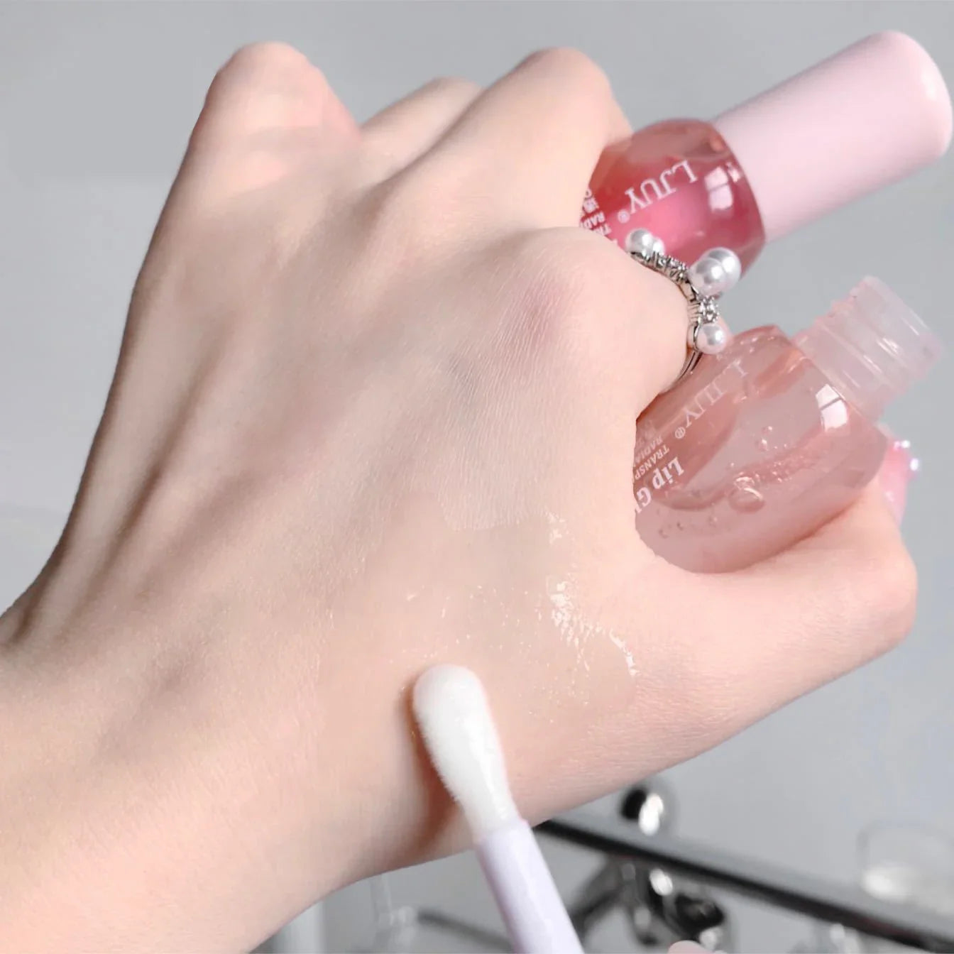 Fruit Crystal Jelly Lip Oil Hydrating Transparent Glass Lip Gloss Plumping Clear Lip Plumper Serum Lips Care Makeup Cosmetics