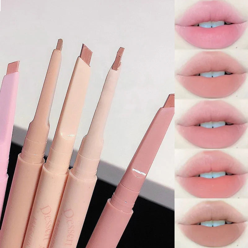 Dessert Automatic Rotating Lip Liner – Waterproof, Long-Lasting, Smooth Lipstick Pencil, Clear & Easy Outline