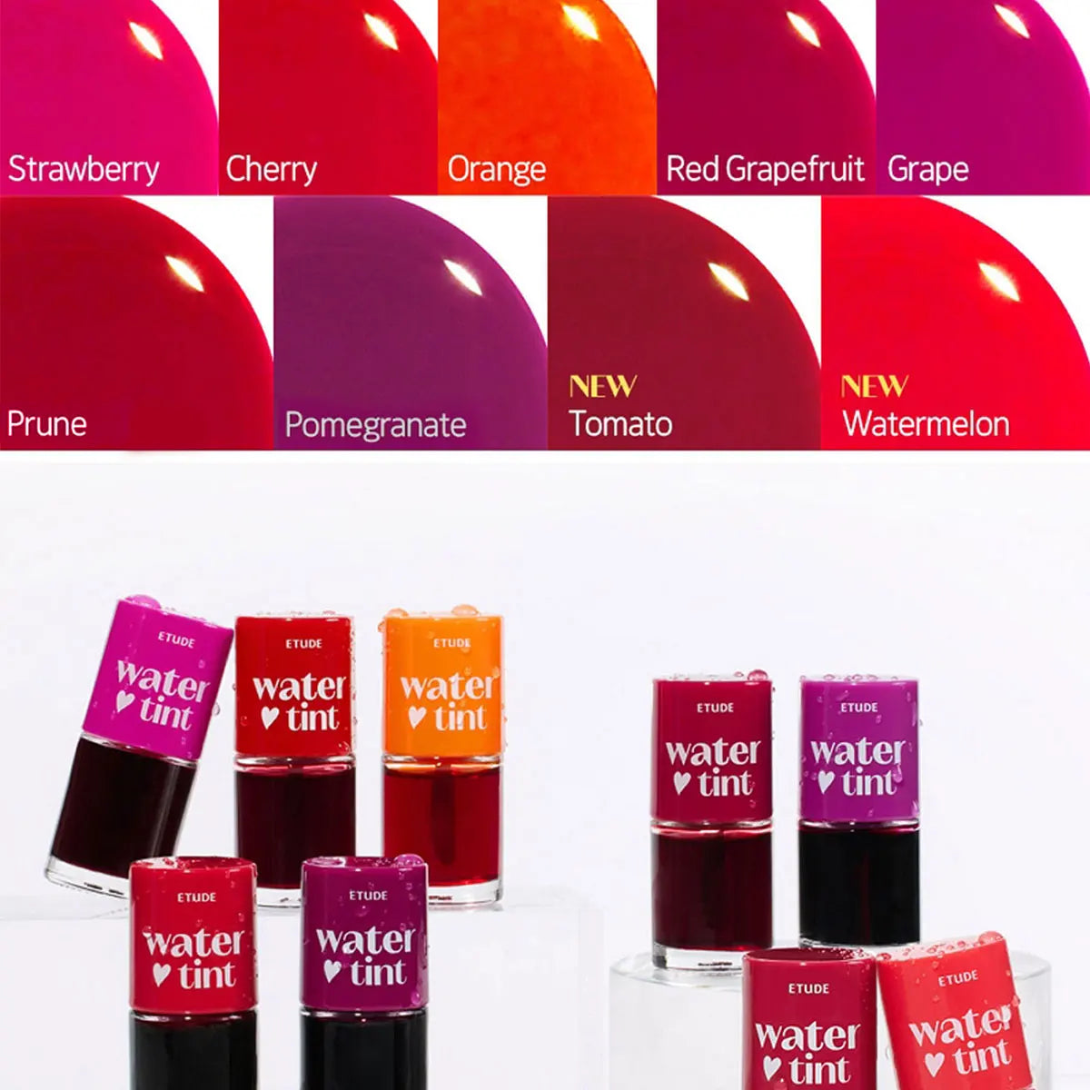 ETUDE Dear Darling Water Tint,Non-Sticky & Breathable,Watercolor-Like Sheer Finish,Brightening Lip Tint,K-Beauty,Korean Makeup