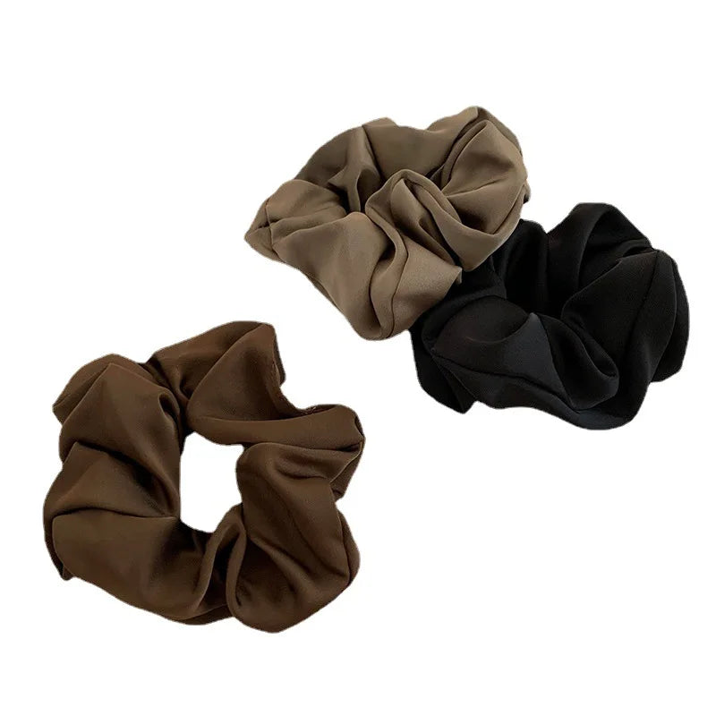 1pcs Women Silk Satin Scrunchies Korean Ladies Girls Elastics Hair Band Ponytail Hold Hair Accessories