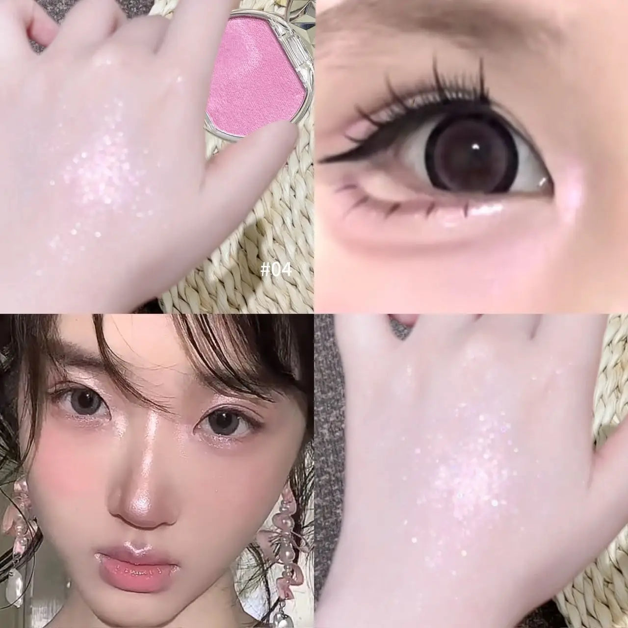 Peach Pink Dyeing Face Blush Cream Pearl Matte Blusher Plate Facial Highlighter Beauty Makeup Brightening Easy Color Rouge Cheek