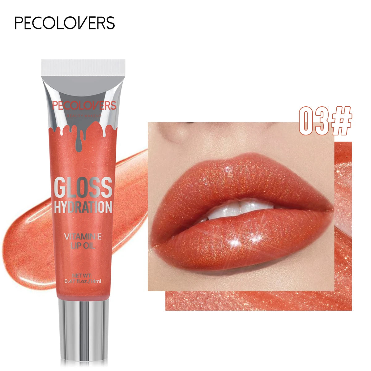 Crystal Jelly Lip Gloss Tube Lip Moisturizing Oil Shiny Lip Oil Moisturizing Women's Lip Gloss Makeup Lip Gloss Cosmetics