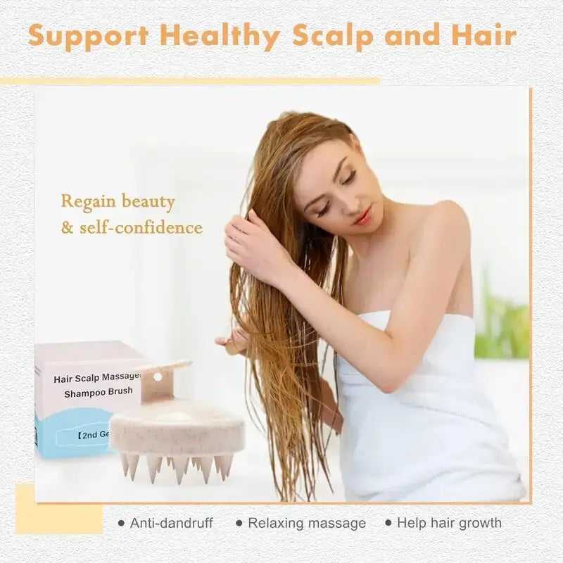 1pc Silicone Shampoo Brush Body Massage Brush Bath Shower Brush Salon Hairdressing Tool Scalp Massage Comb Hair Washing Comb