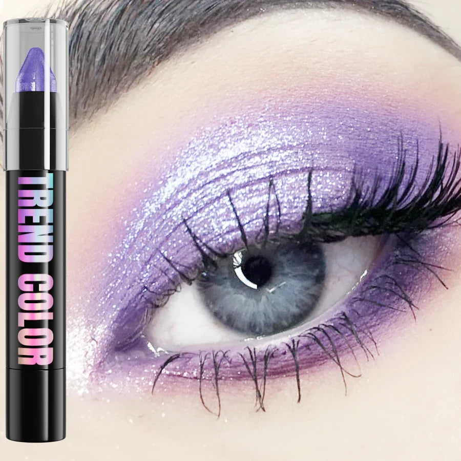 24 Colors Pearlescent Glitter Eyeshadow Eyeliner Pencil Waterproof Matte Nude Eye Shadow Eye Makeup Shimmer Highlighter Pen Tool
