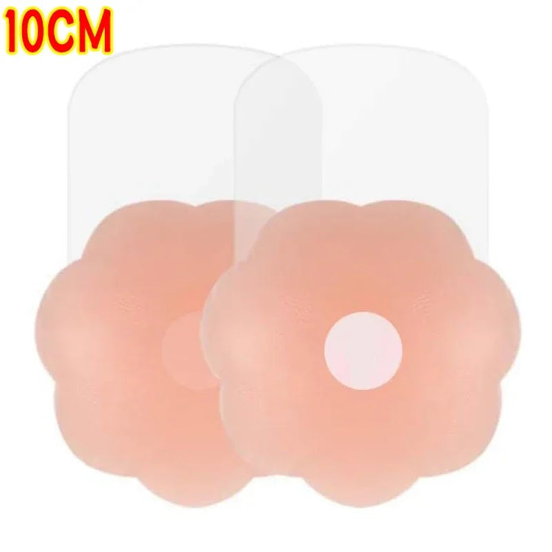 4PCS Women Lift Up Invisible Reusable Self Adhesive Silicone Breast Lift Tape Nipple Cover Chest Paste Push Up Party Dress Bras