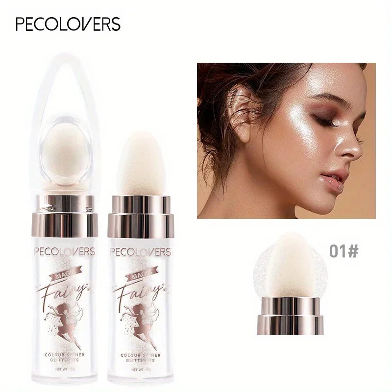 Fairy Powder Highlighter Stick - Shimmering Contour Blush for Brightening and Defining Your Features