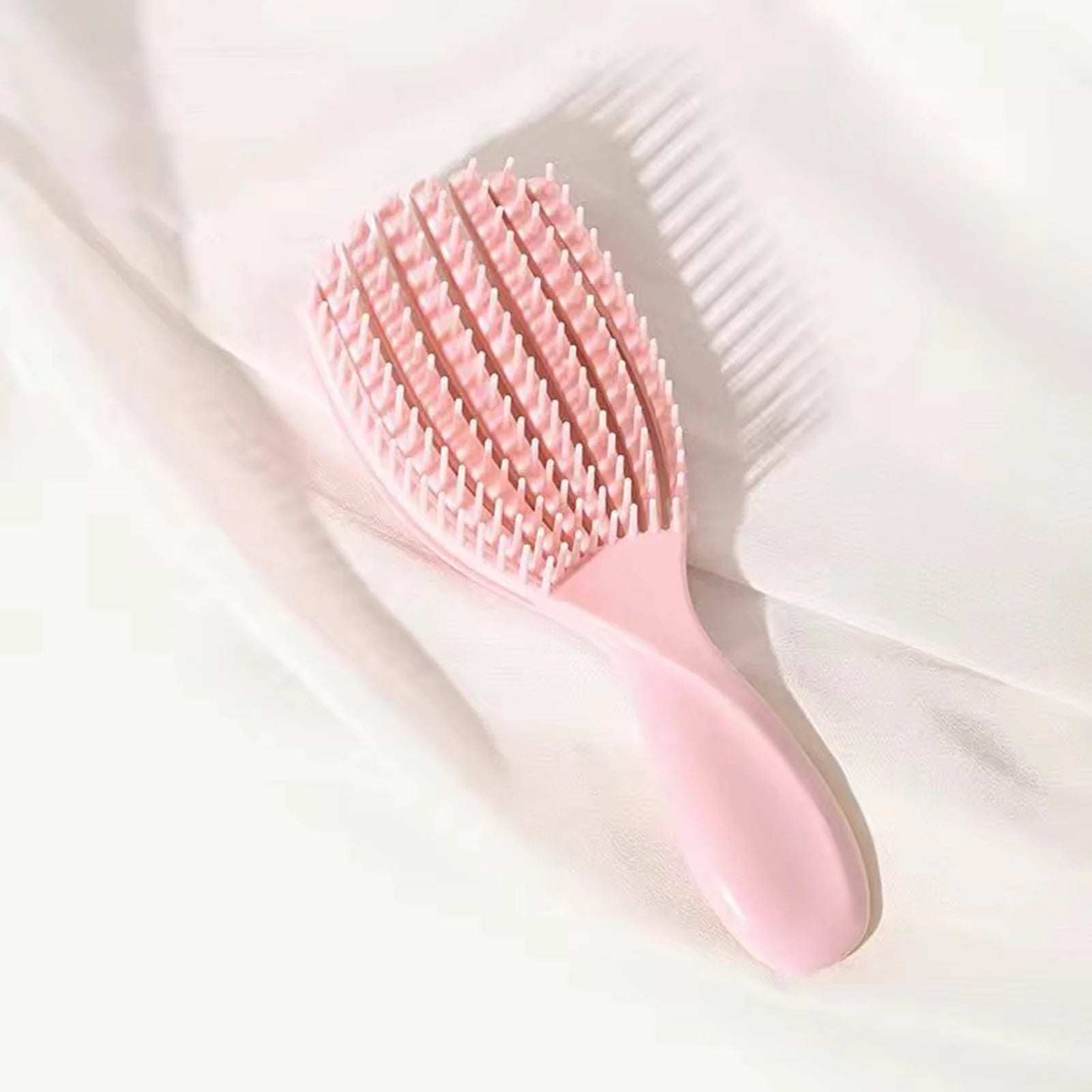 Anti-Static Detangling Brush Flexible Hollow Fluffy Curly Hair Styling Comb for Stubborn Hair Thick Wavy Hair
