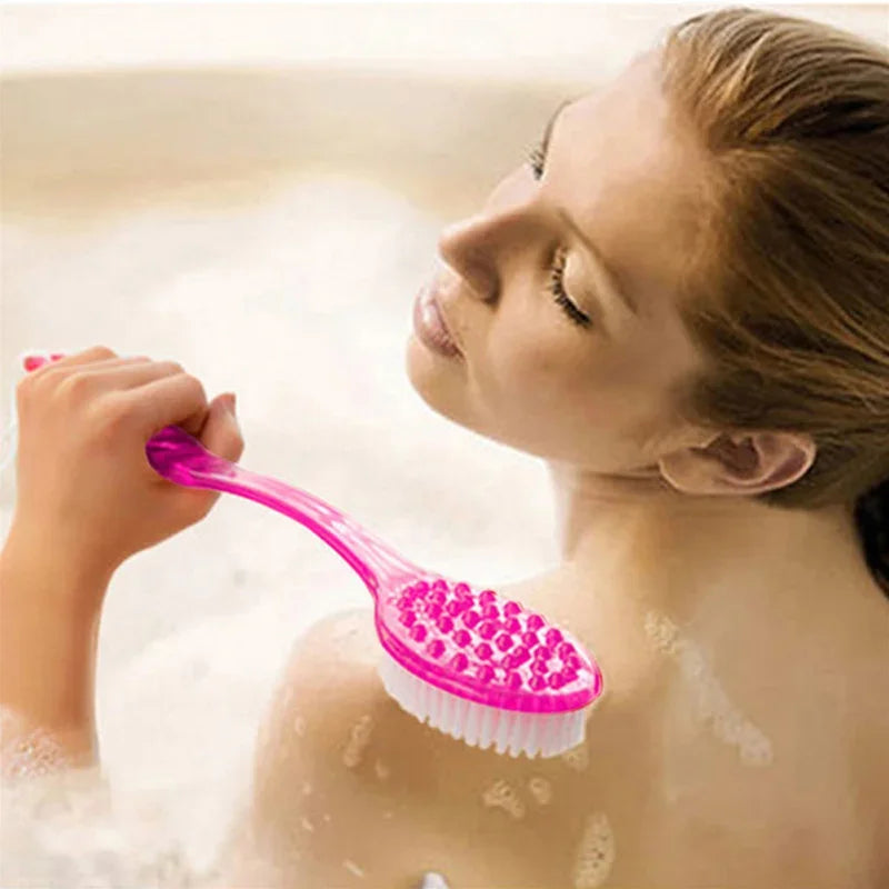 Long Handle Soft Bath Body Brush Back Shower Brushes With Handle Exfoliating Scrub Skin Massager Exfoliation Bathroom Brush