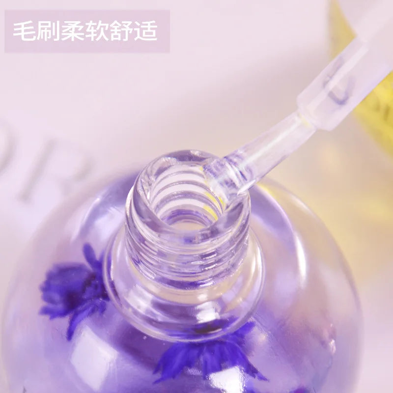 15ML Dried Flower Cuticle Nutrient Oil Nourish Repair Damaged Nails Nail Care Oil Treatment  Moisturizes Strengthen Bright Nails