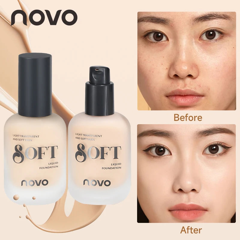 Hyaluronic Acid Liquid Foundation BB Cream-Matte Finish,Long-Lasting,  Hydrating, Oil Control, Waterproof, Covers  Blemishes