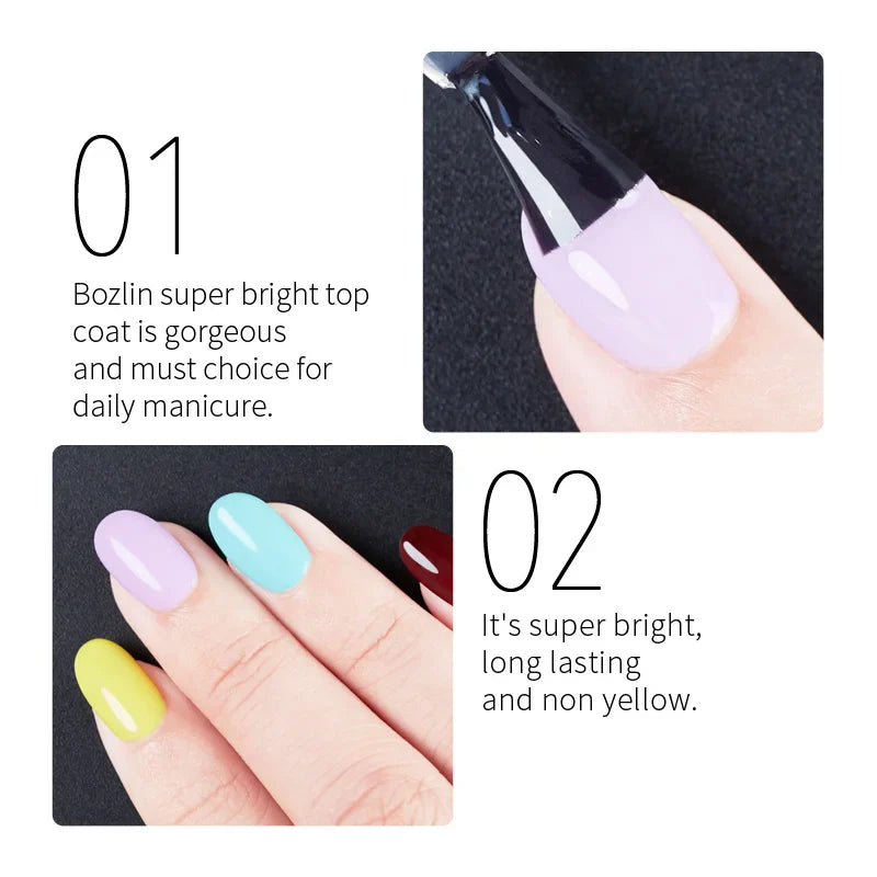 AWStorG 15ML Super Top Coat  Function Gel No Wipe Matte Top Gel Transparent Soak Off  UV LED NailArt Manicure Gel Varnish Primer