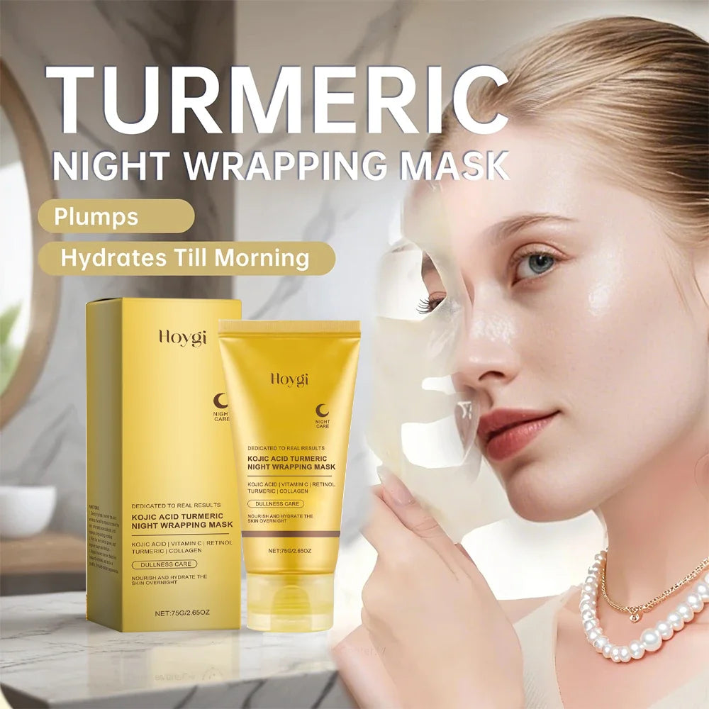 Turmeric Deep Collagen Mask Peel Off Mask Face Anti Wrinkle Lifting Korean Skin Care Masks Skin Firmnes For Nighttime Care