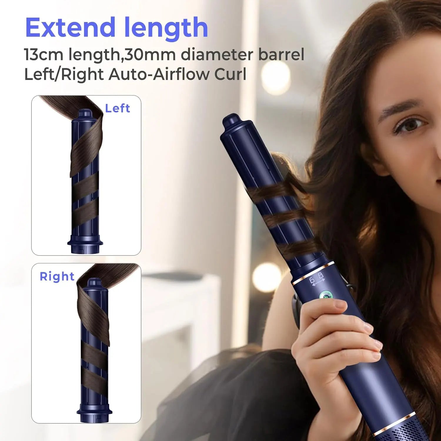 5 in 1 Hair Dryer Brush High Speed Brushless Blow Dryer Negative Ionic Hair Heating Brush Hot Air Styling Comb Auto Hair Curler