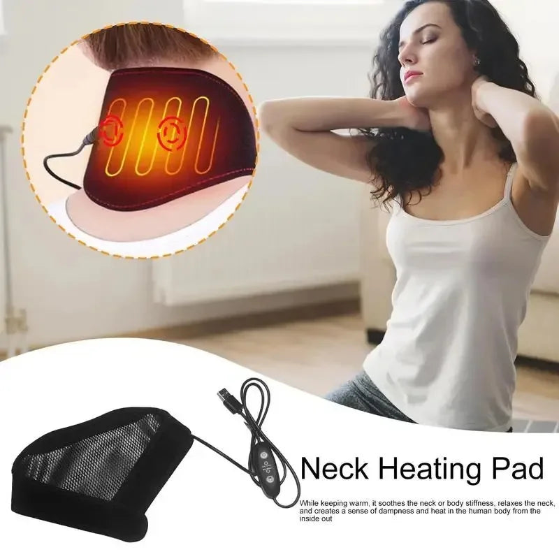 Winter Neck Shoulder Electric Neck Heating Pad Heating Pad for Neck and Shoulders 5 Temperature Modes Adjustable USB Heated Neck