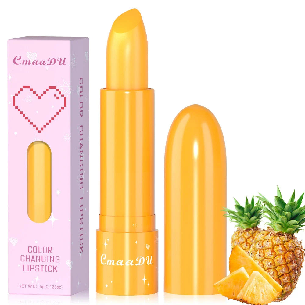 6-Color Fruity Scent Color-Changing Lipstick, Moisturizing and Hydrating, Long-Lasting Lip Balm with Smooth and Soft Texture