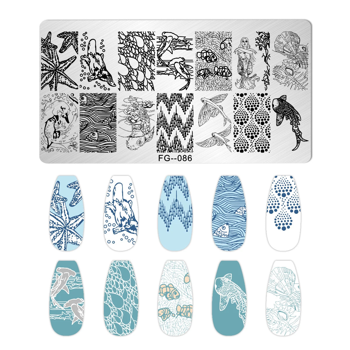 Cartoon Bear Nail Stamping Plates Fruit ice cream cake Floral Flower Leaf  Printing Stencil Nail Stamp Templates Nail Art Tools