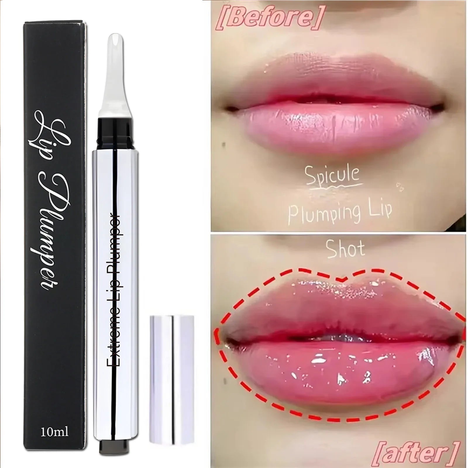 Glow Tulip Lip Plumper Spicule Plumping Lip Shot Extreme Lip Plumper Gloss Extreme Volume Serum Oil Sexy Beauty Makeup Korean
