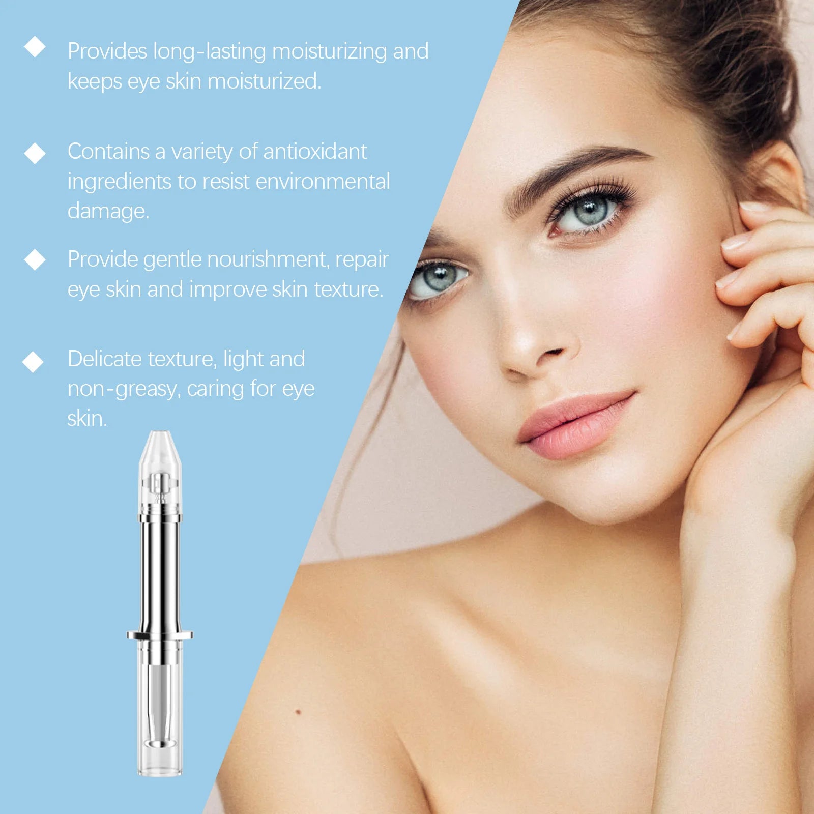 Moisturizing Eye Serum Anti Puffiness Reduce Fine Line Eye Bags Brightening Nourishing Massage Lifting Contour Firming Eye Serum