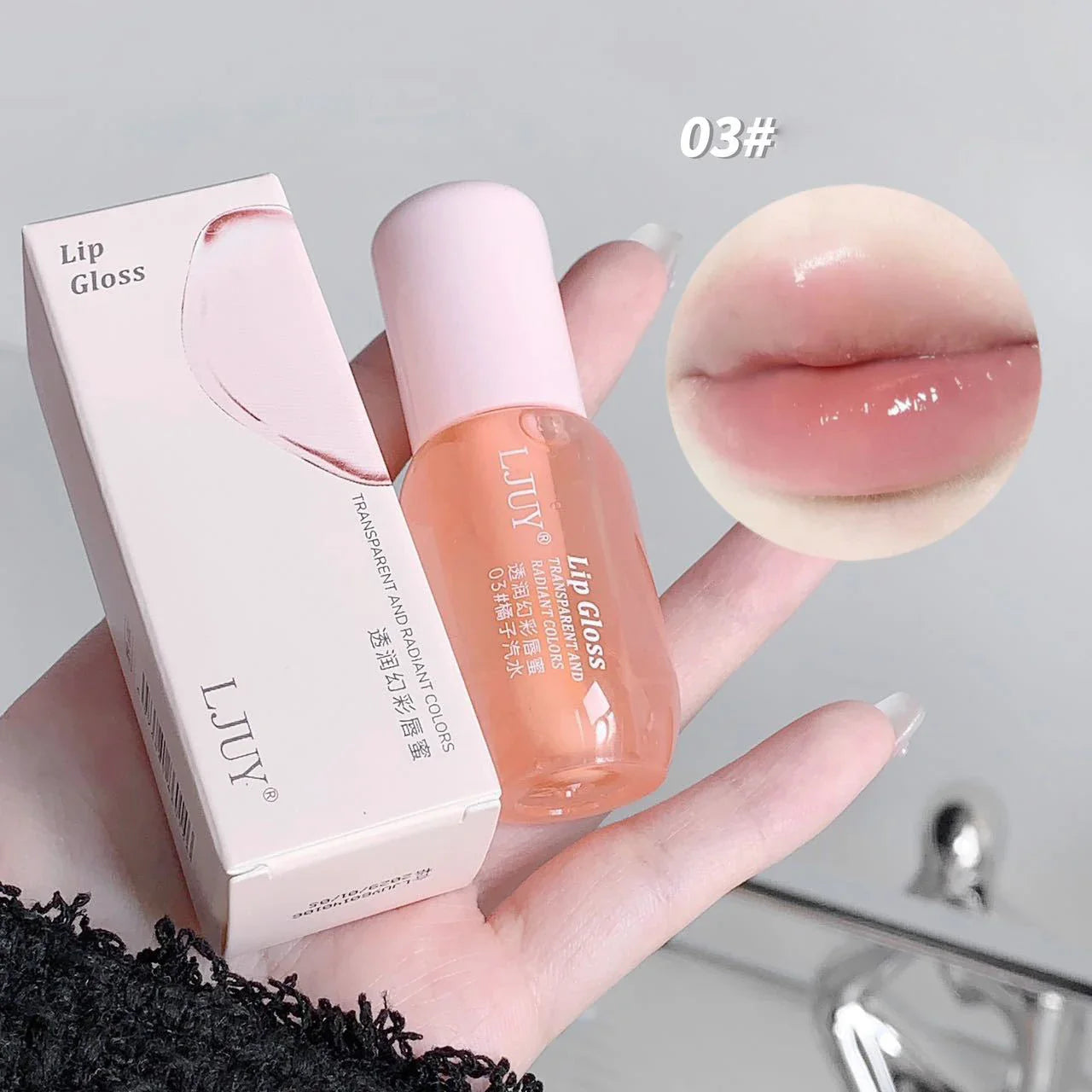 Fruit Crystal Jelly Lip Oil Hydrating Transparent Glass Lip Gloss Plumping Clear Lip Plumper Serum Lips Care Makeup Cosmetics