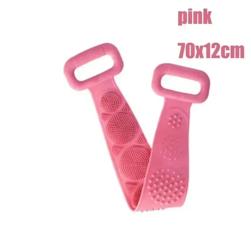 Body Shower Foot Scrubber Brush Wash The Body Cleanser Silicone Sponge Bath Massage Mat Back Brush Wall Mounted with Suction Cup