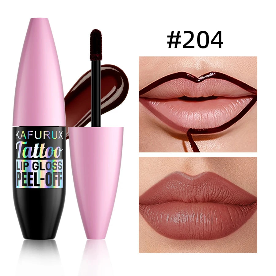 7 Color Waterproof Lip Liner Peel Off Lip Tint Long Lasting Matte Lip Gloss Red Pink Rose Contour Tear-off Lip Makeup Stian Cosm