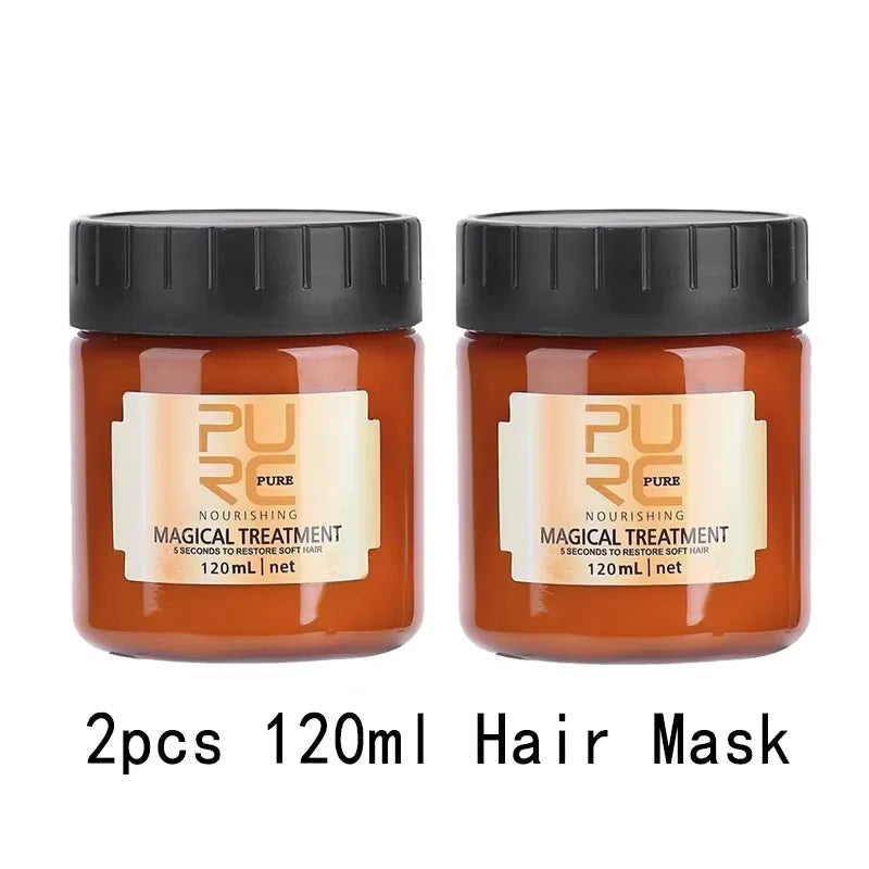 PURC No Steam Hair Mask Intensive Repair Dry Damaged Hair Smooth Silky Anti-Breakage Volumizing Hair Spa Treatment Conditioner