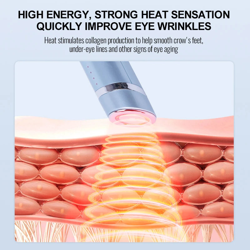 Eye Massager Dark Circles Puffiness Wrinkle Removal Hot Cold Microcurrent Mode Collagen Boosting Eye Fatigue ReliefAntiAgingTool