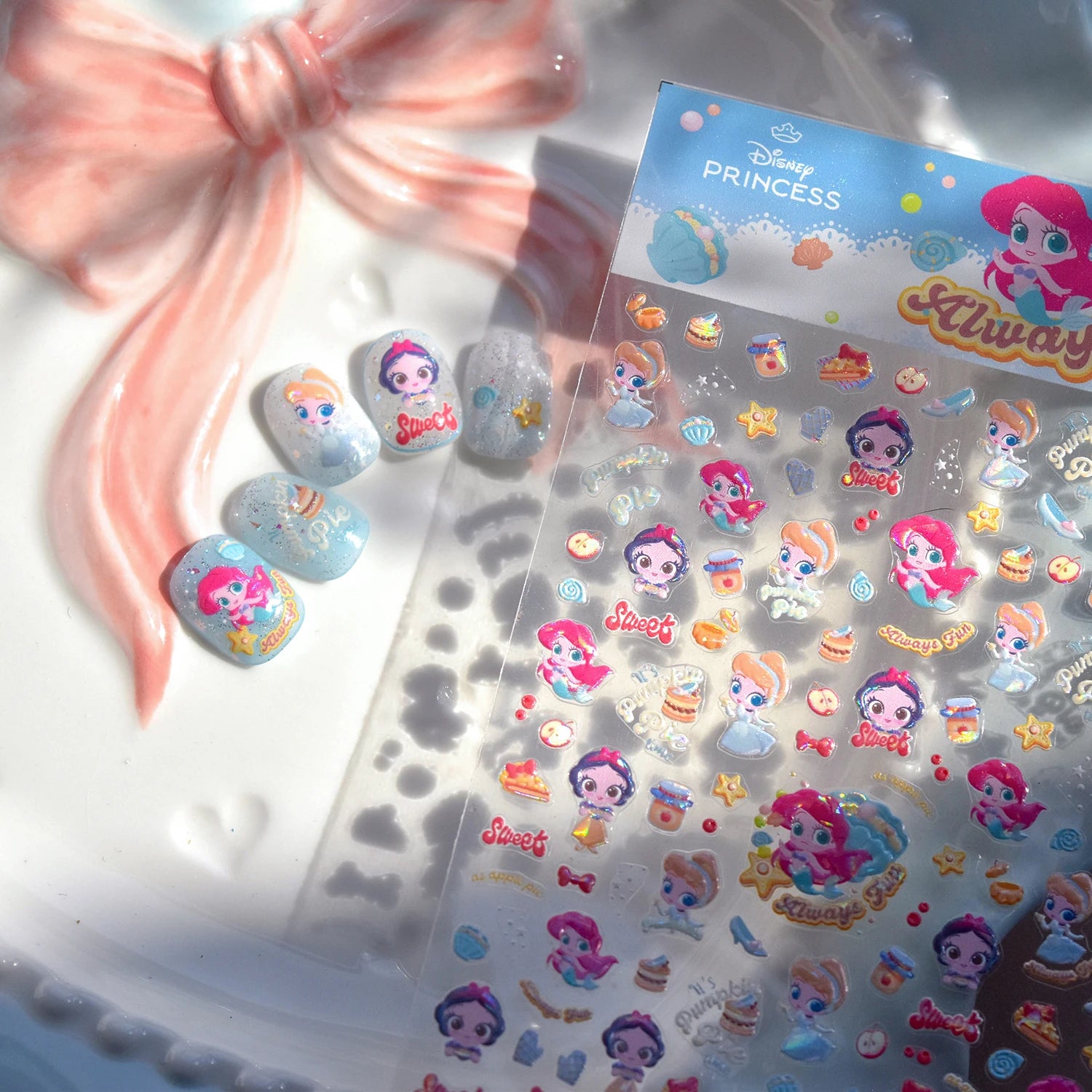 1PCS New Sanrio Family Cartoon 5D Embossed Nail Sticker Cute Hello Kitty Kuromi Pom Pom Purin Decal Nail Decoration