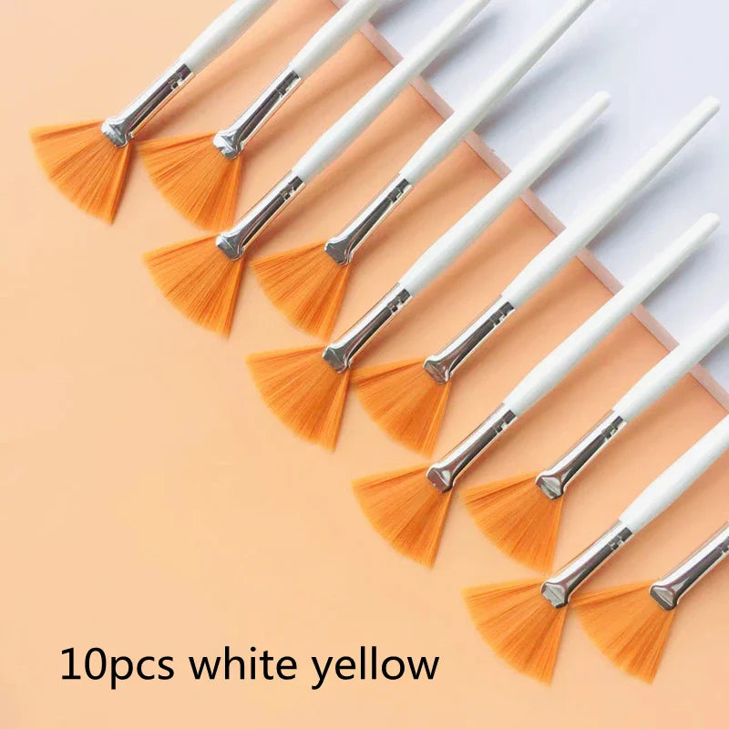 10/20/50pcs Fan Shape Foundation Makeup Brushes Multifunctional Facial Mask Brush Essential Oil Women Beauty Makeup Tools Brush