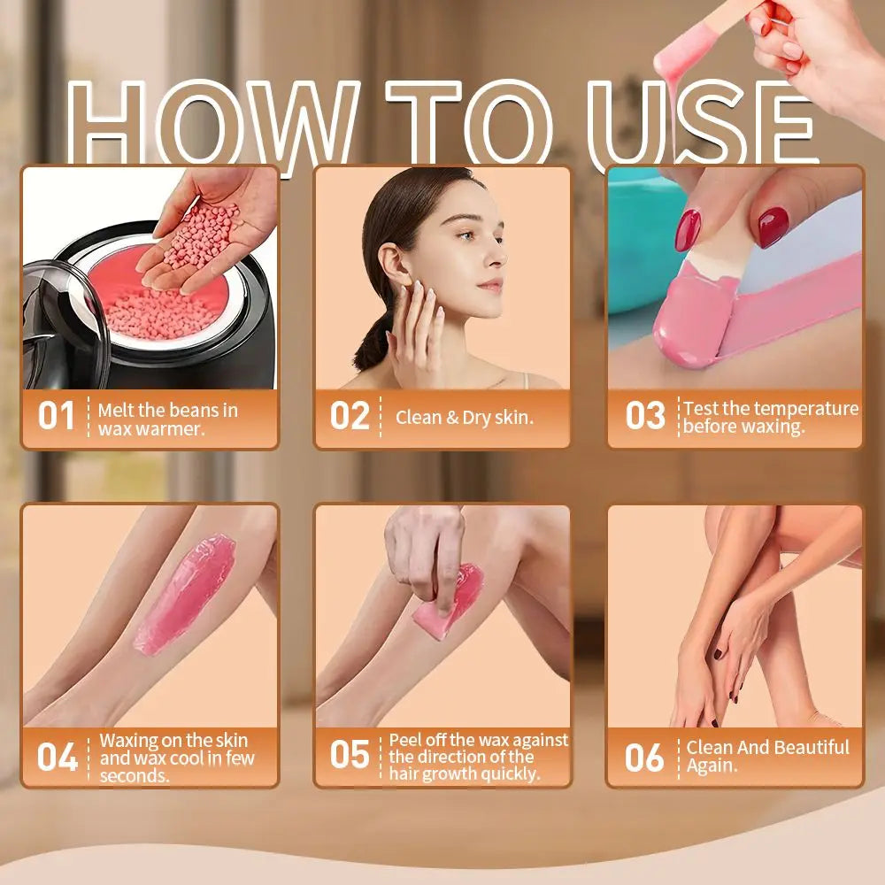 100g/400g Depilatory Wax Beans for Heating hard Wax Machine Hot Film Painless Waxing Beads Bikini Face Legs Body Hair Removal