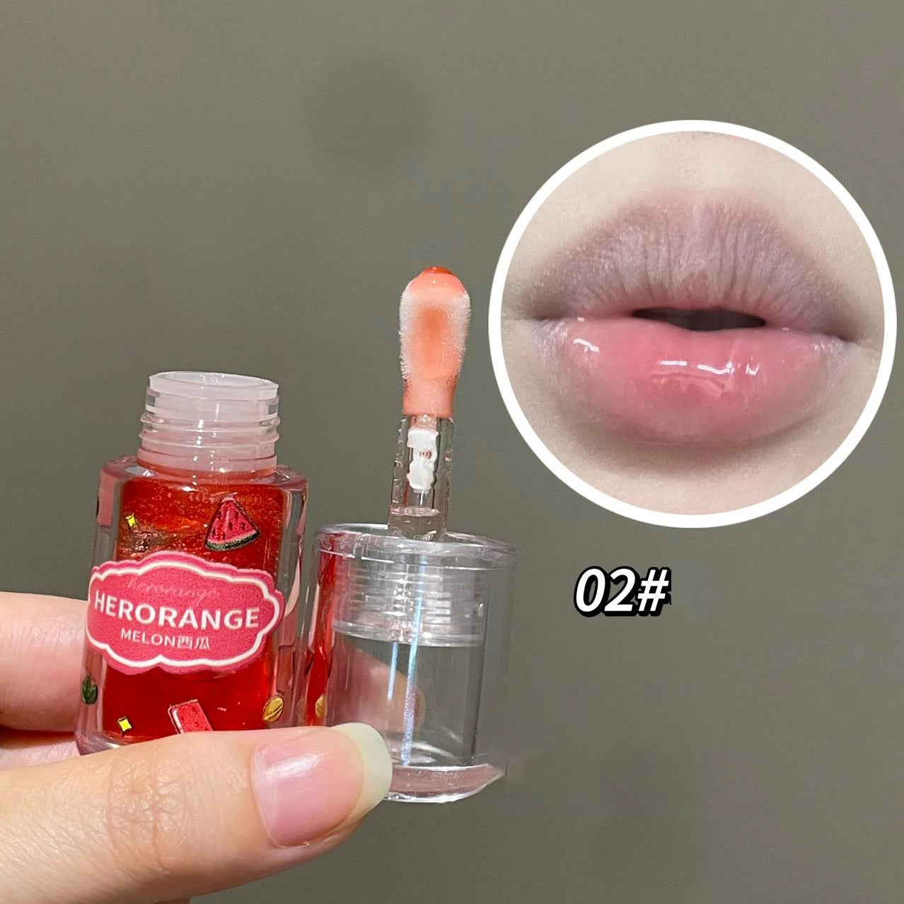 1/3Pcs Grape Glass Lip Gloss Non-sticky Lip Oil Long-lasting Moisturizing Plumping Korean Lip Care Serum Primer Big Brush Head