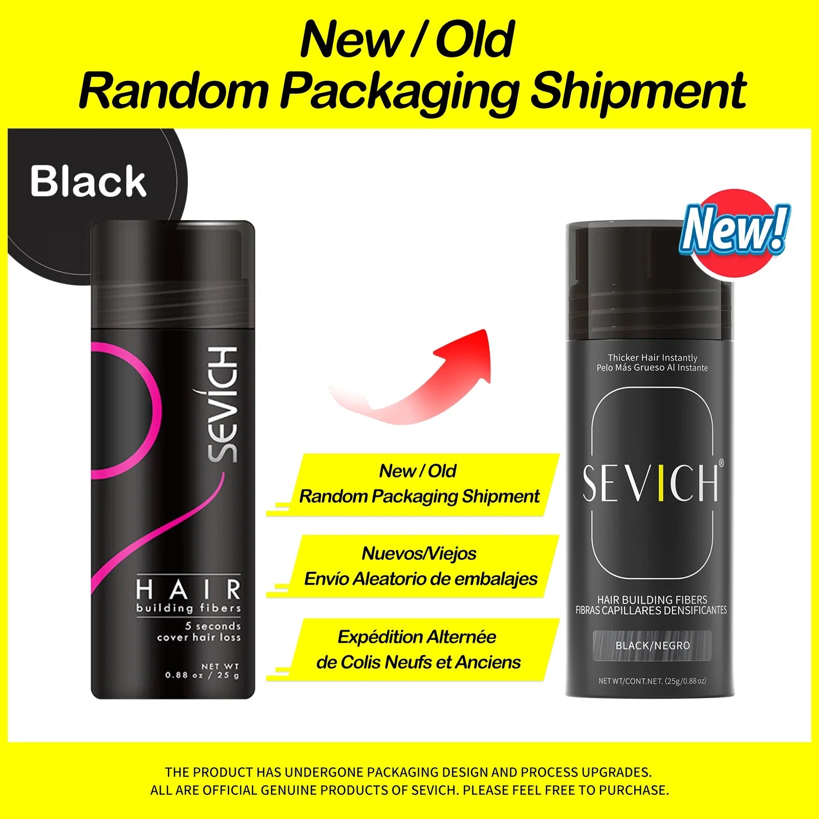 Sevich 25g hair building fibers powder hair loss products bald extension thicken hair spray jar keratin