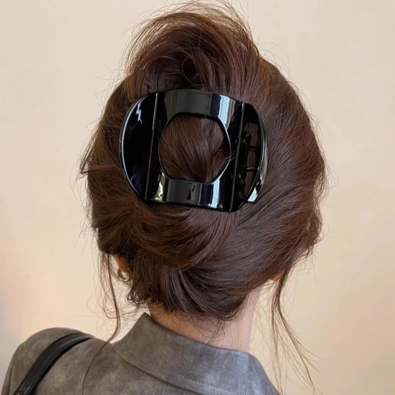 New Korean Acetic Acid Hair Clip Hair Accessories Women's Spoon Clip Spring Clip Leopard Hair Clip Top Clip Simple Headpiece
