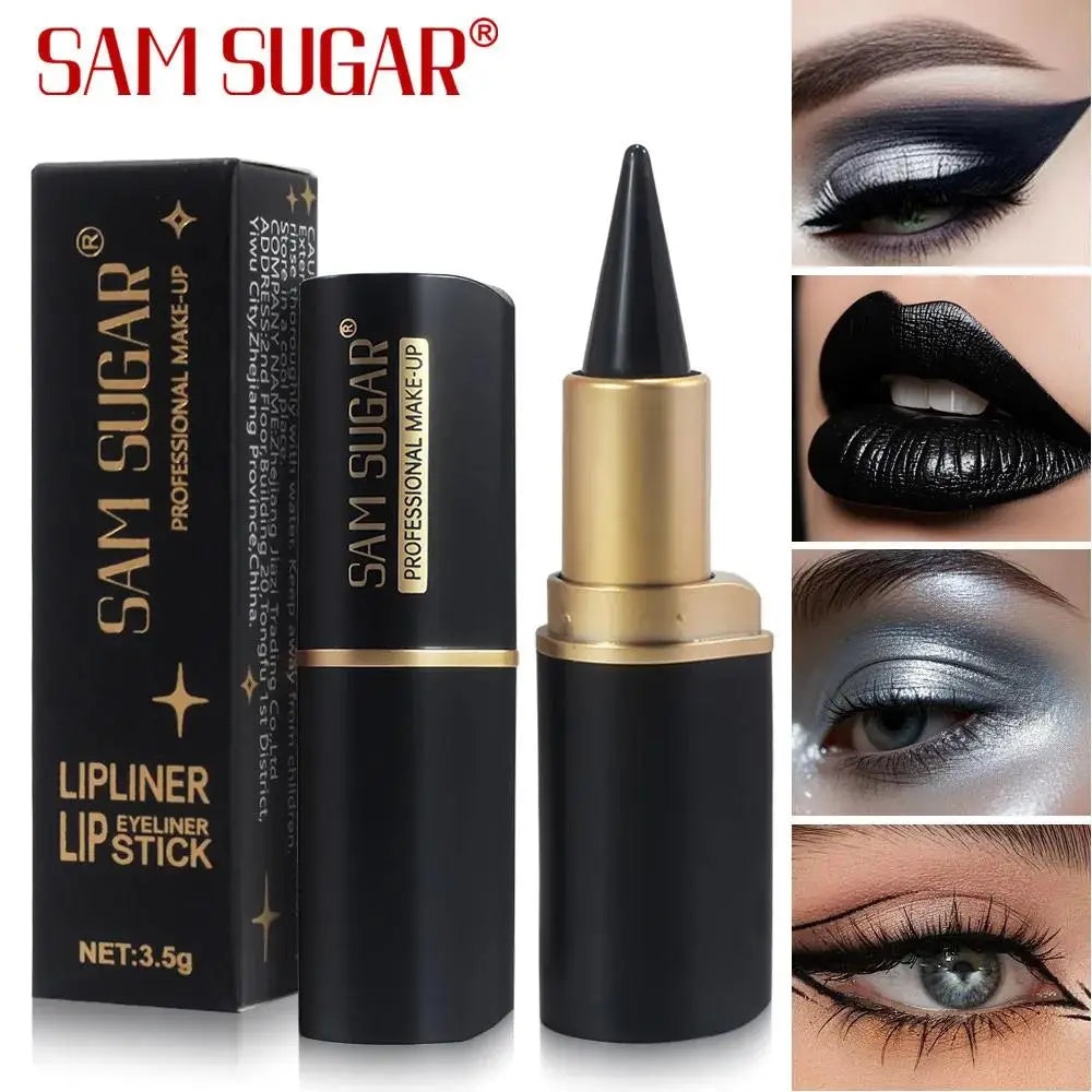 Black Waterproof Eyeliner Pen Long Lasting 24H Smudge Proof Gel Makeup Highlighter For Smokey Eye Look Fast Drying