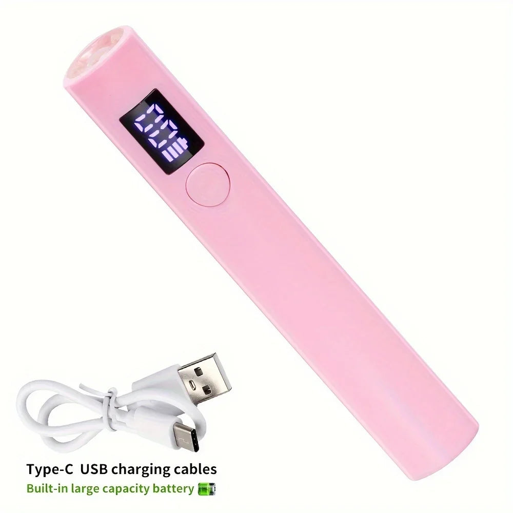 DianaBeauty Handheld Nail Dryer Lamp UV/LED Nail Curing All Gel Polish Nail Art Tool USB Rechargeabl Quick Dry Nail Lamp